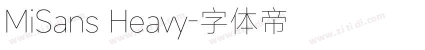 MiSans Heavy字体转换